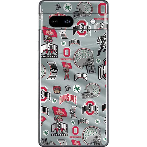 Ohio State University Pattern Google Pixel 7a Skin